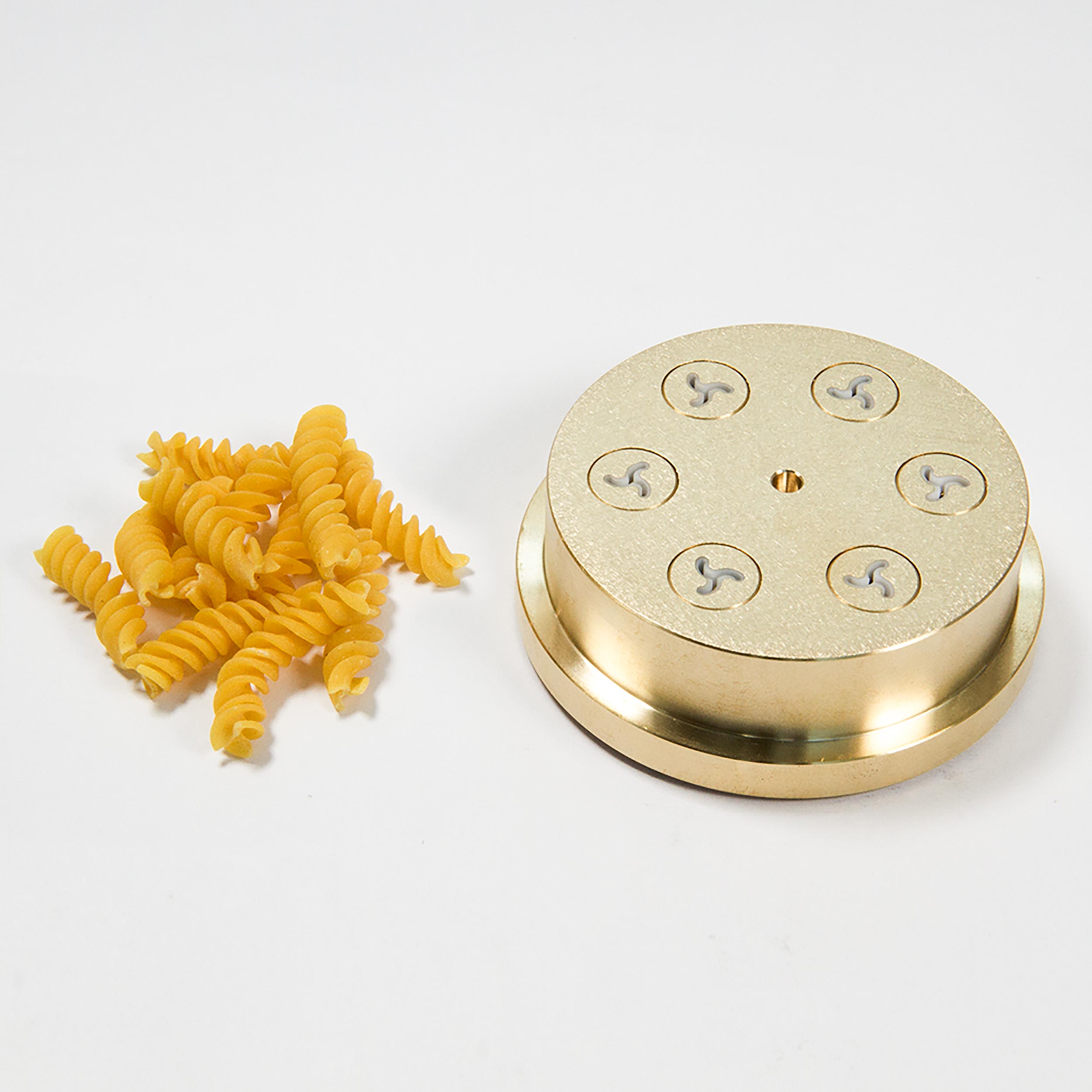 Matrize Nr. 49a, Pasta 300 Matrize Fusilli für Pasta 300 mit Beispielnudeln