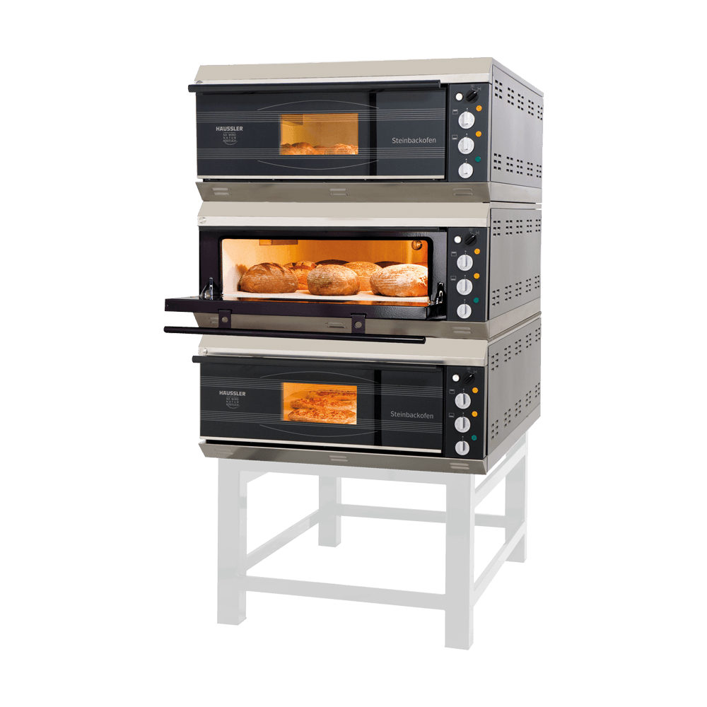 INO 2006/3 Elektro-Steinbackofen dreistöckig in schwarz