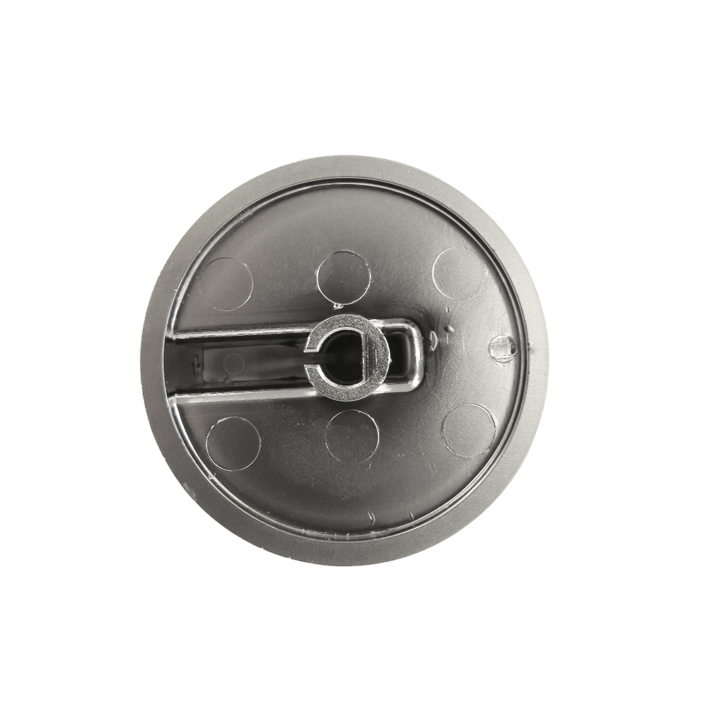 vernickelter Drehgriff für die Zeitskala mit einem Durchmesser von 45mm für den Elektrosteinbackofen Mono.