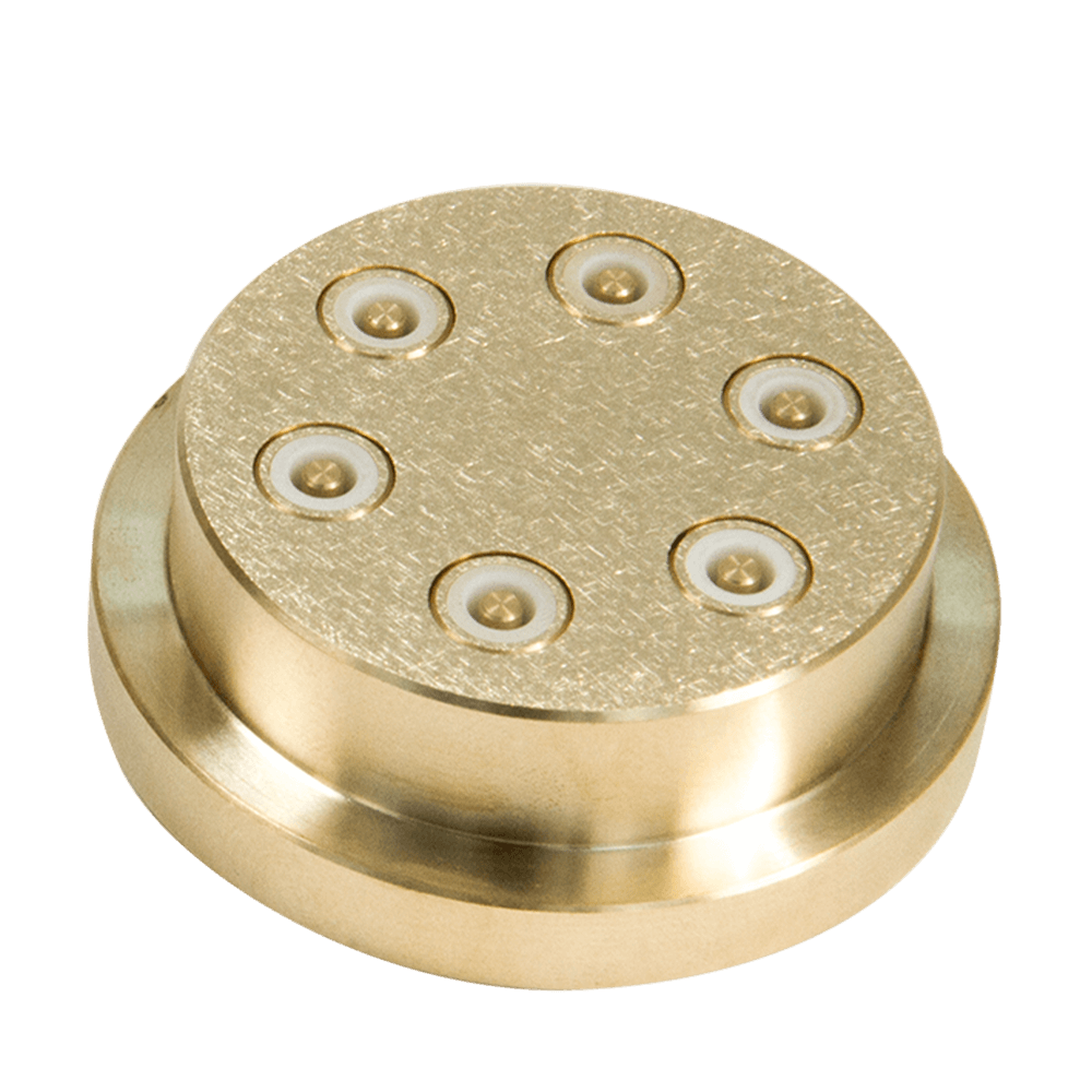 Matrize Nr. 29 - Maccheroni / Makkaroni Nudelmatrize Nr. 29 für Maccheroni oder Makkaroni für Nudelmaschine Emma und PN 100 ohne Hintergrund.