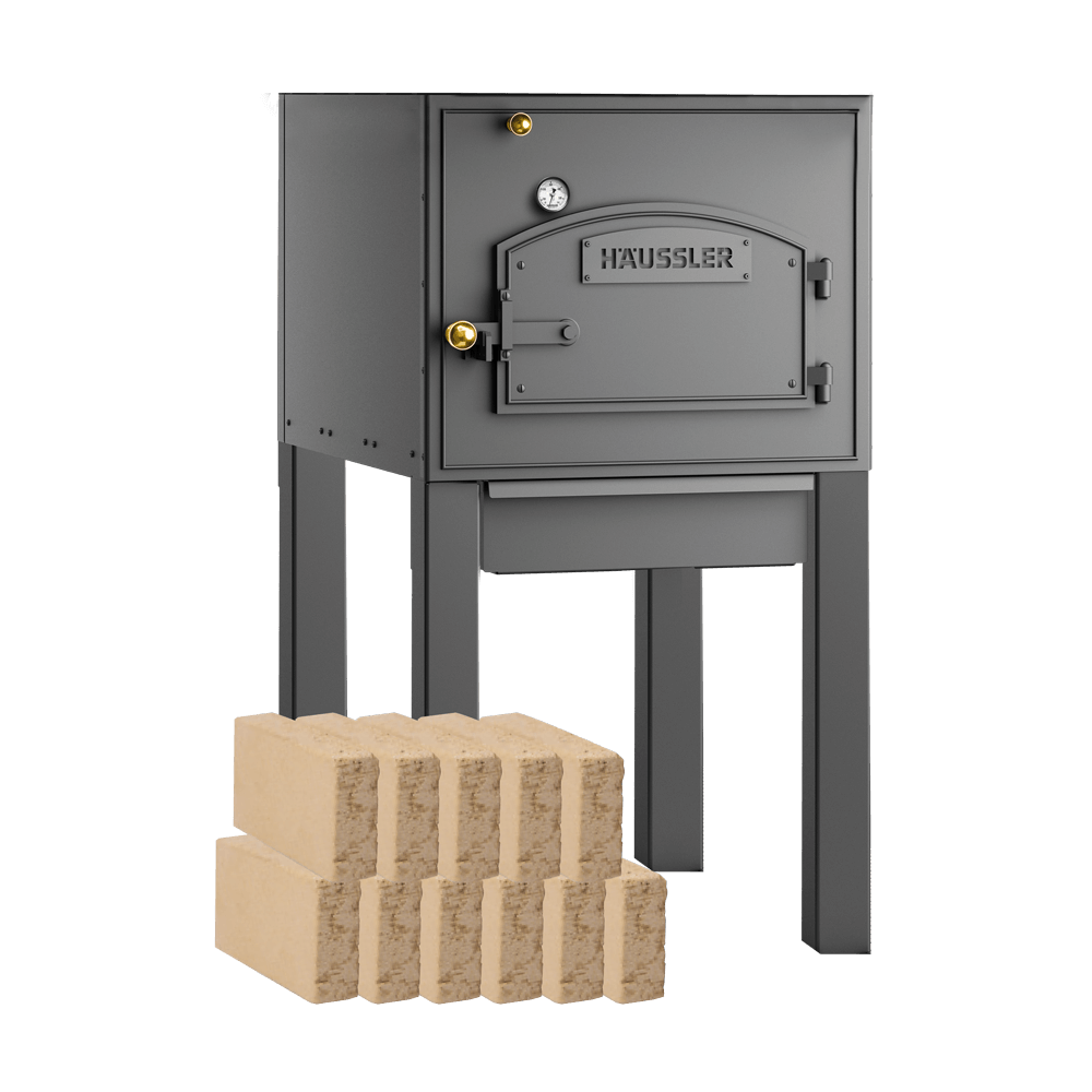 HABO-Ofen teilzerlegt liefern lassen – einfacher Transport und flexible Montage Holzbackofen mit Schamottsteine