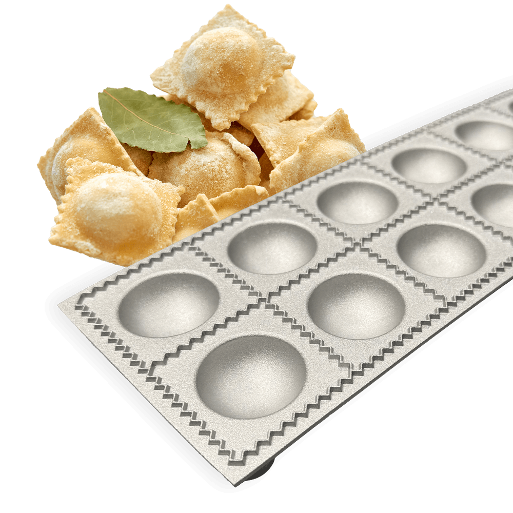 Ravioliblech mit Teigrolle - 12 Mulden