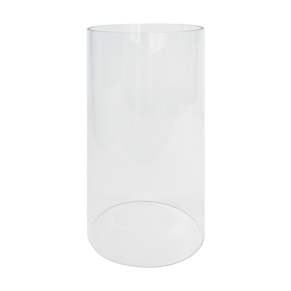 XL Glas XL Glasaufsatz für Ambientelicht oder Terrassenstrahler ohne Hintergrund.