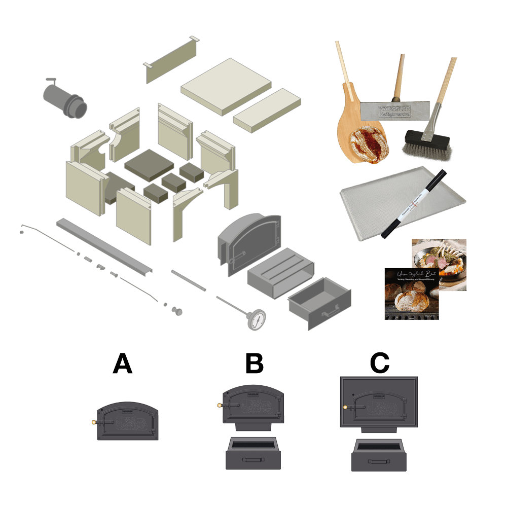 Holzbackofen-Bausatz - Paket HABO 4/6 Holzbackofen-Bausatz - Paket HABO 4/6