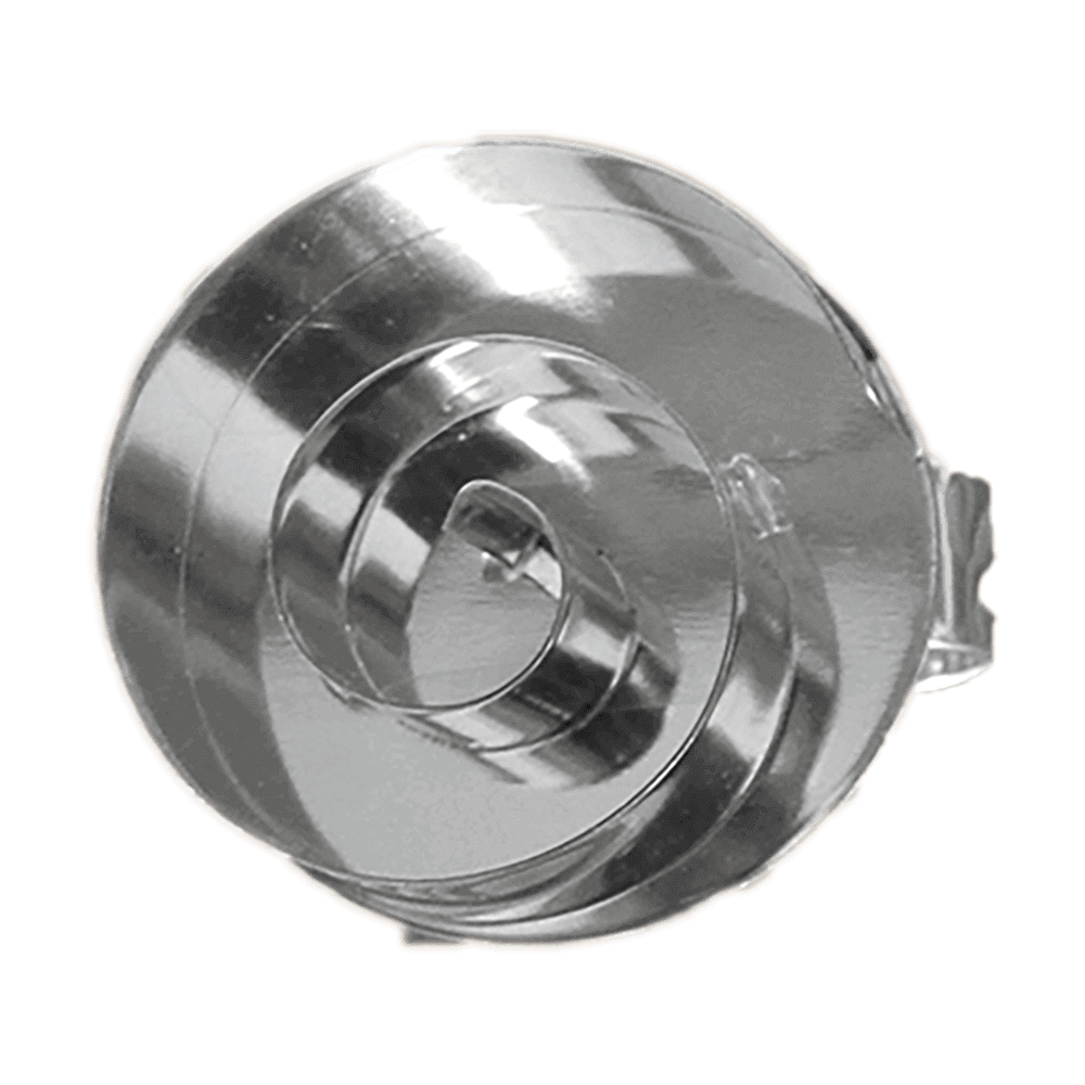 Der Spiraldrücker besteht aus einer runden Edelstahlplatte an der ein Edelstahlgriff befestigt ist. Auf der anderen Seite der Platte befindet sich eine Spiralform, die in die Mitte läuft und die Typische Spiralform bildet. Der Lochdrücker besteht aus einer runden Edelstahlplatte an der ein Edelstahlgriff befestigt ist. Auf der anderen Seite der Platte befindet sich eine Spiralform, die in die Mitte läuft und die Typische Lochweckenform bildet.