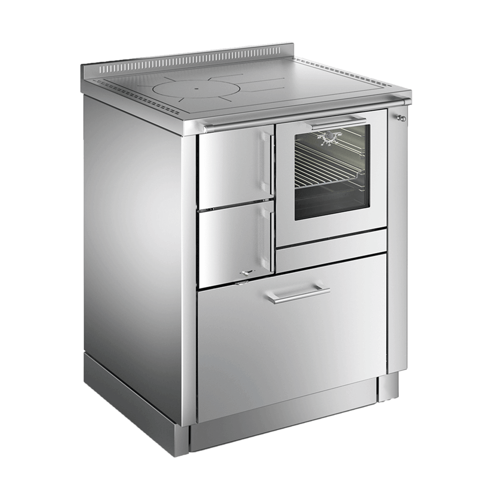 Ökoalpin 70 Holz Küchenherd Ökoalpin 70 in frontaler Ansicht ohne Hintergrund.