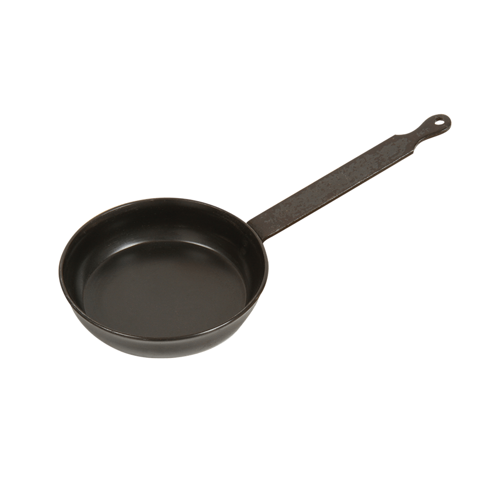 Zwiebelpfännchen kleines schmiedeisernes Zwiebelpfännchen mit langem Stiel