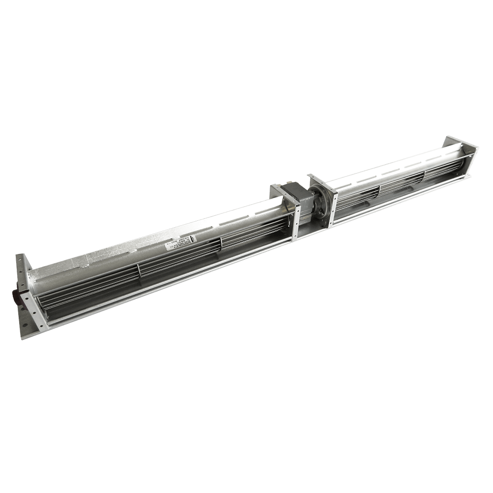 Silberner Querstromlüfter für den Elektrosteinbackofen Primus.