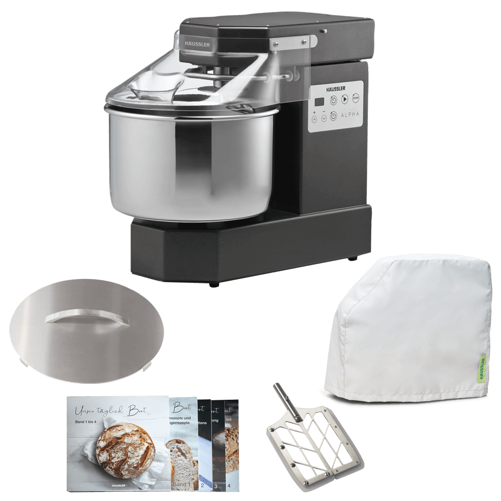 Alpha 1G in anthrazit, Rührpaddel, Bücher ohne Hintergrund