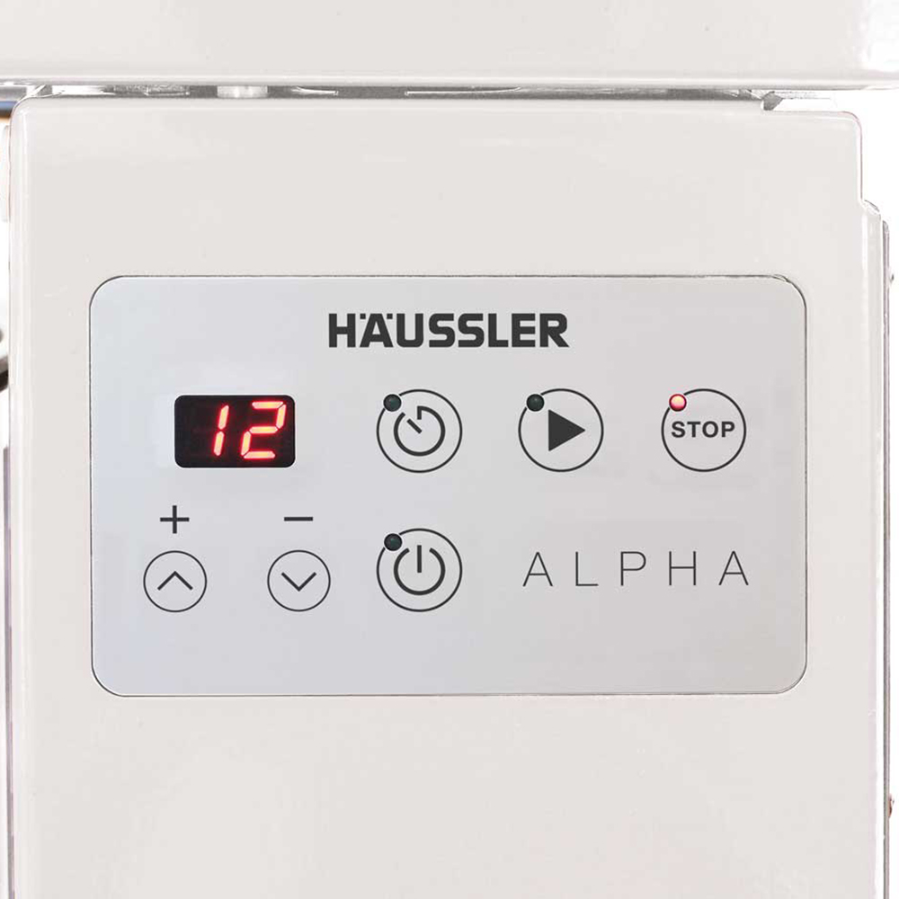 Alpha 1G weiß Teigknetmaschine Alpha 1G weiß, Detailansicht Bedienfeld