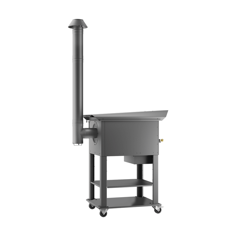 Holzbackofen Kompletpaket mit schwarzer Ausführung