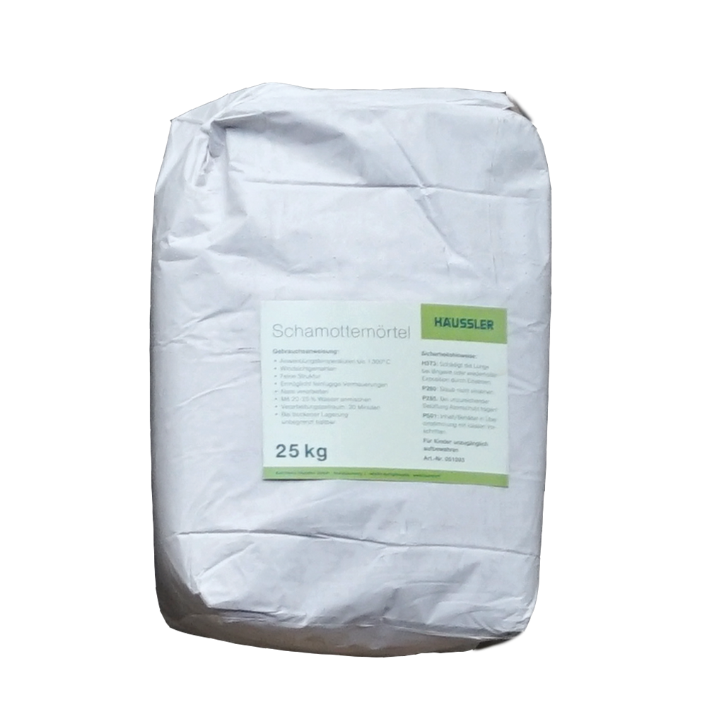 Schamottemörtel 25 kg 25 Kilogramm Sack Schamottemörtel für den Holzbackofen