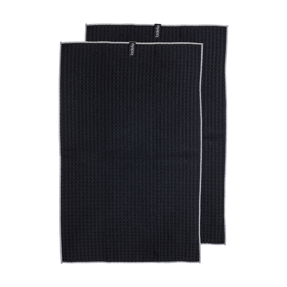 Geschirrtuch Mega Waffle - schwarz Geschirrtuch Mega Waffle in Schwarz ohne Hintergrund.