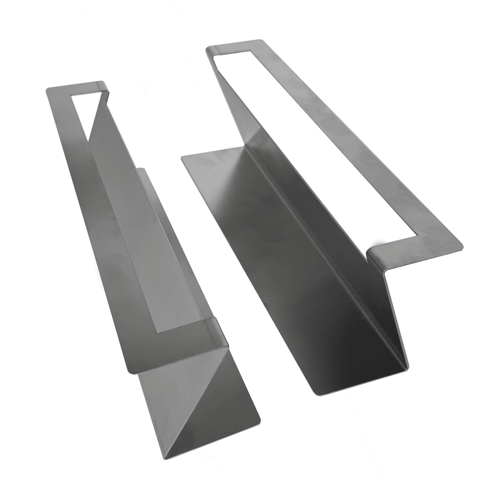 Halterung für Pizzastein auf dem Gasgrill 2 Edelstahl Halterungen