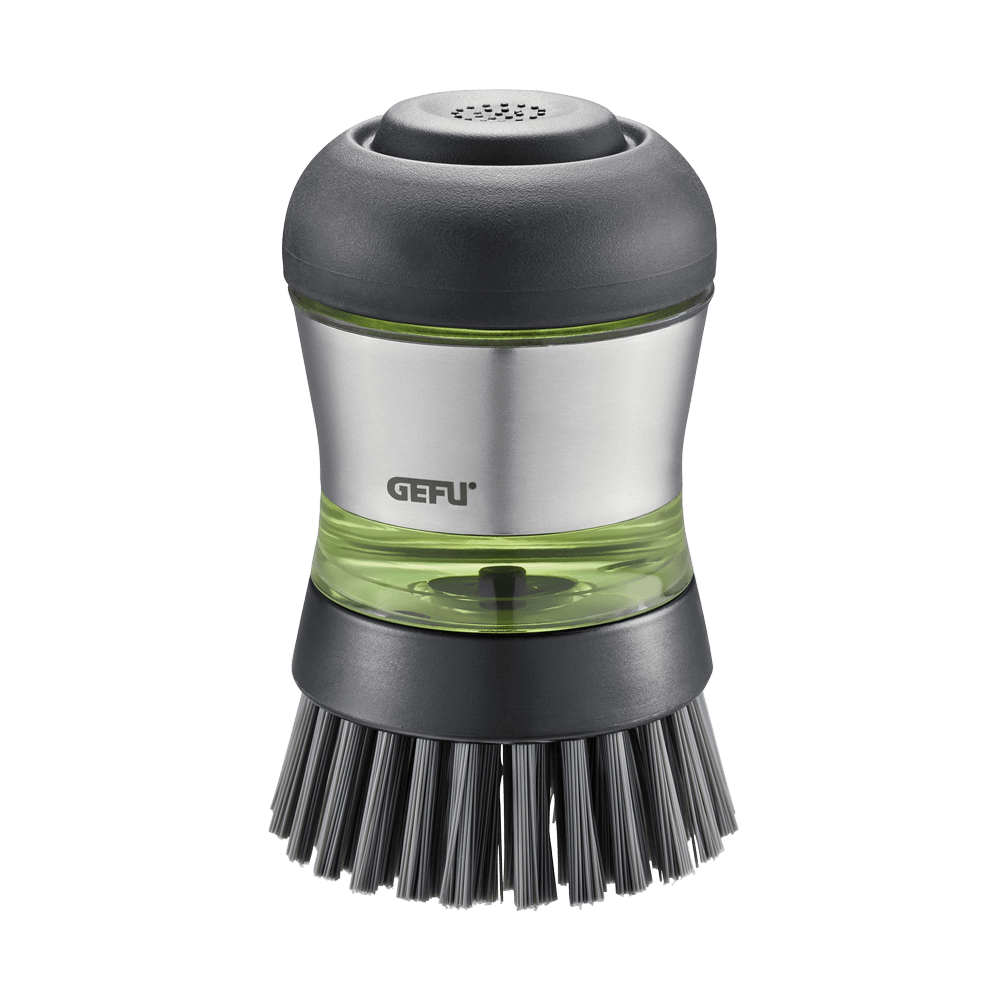 Eine Spülbürste mit integriertem Spülmittelspender