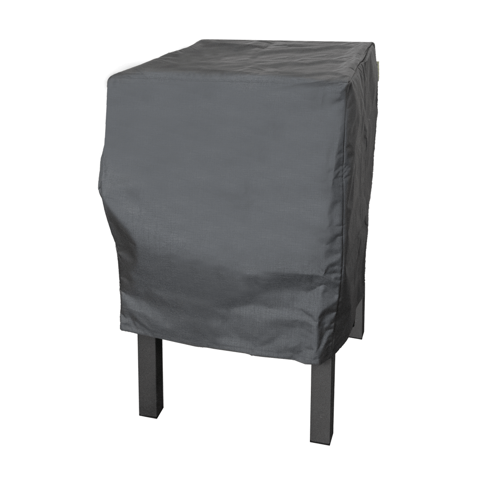 Abdeckhaube Holzbackofen HĂĽlle, die einen Holzbackofen abdeckt ohne Hintergrund, Ofenbeine schauen unter der Abdeckung raus