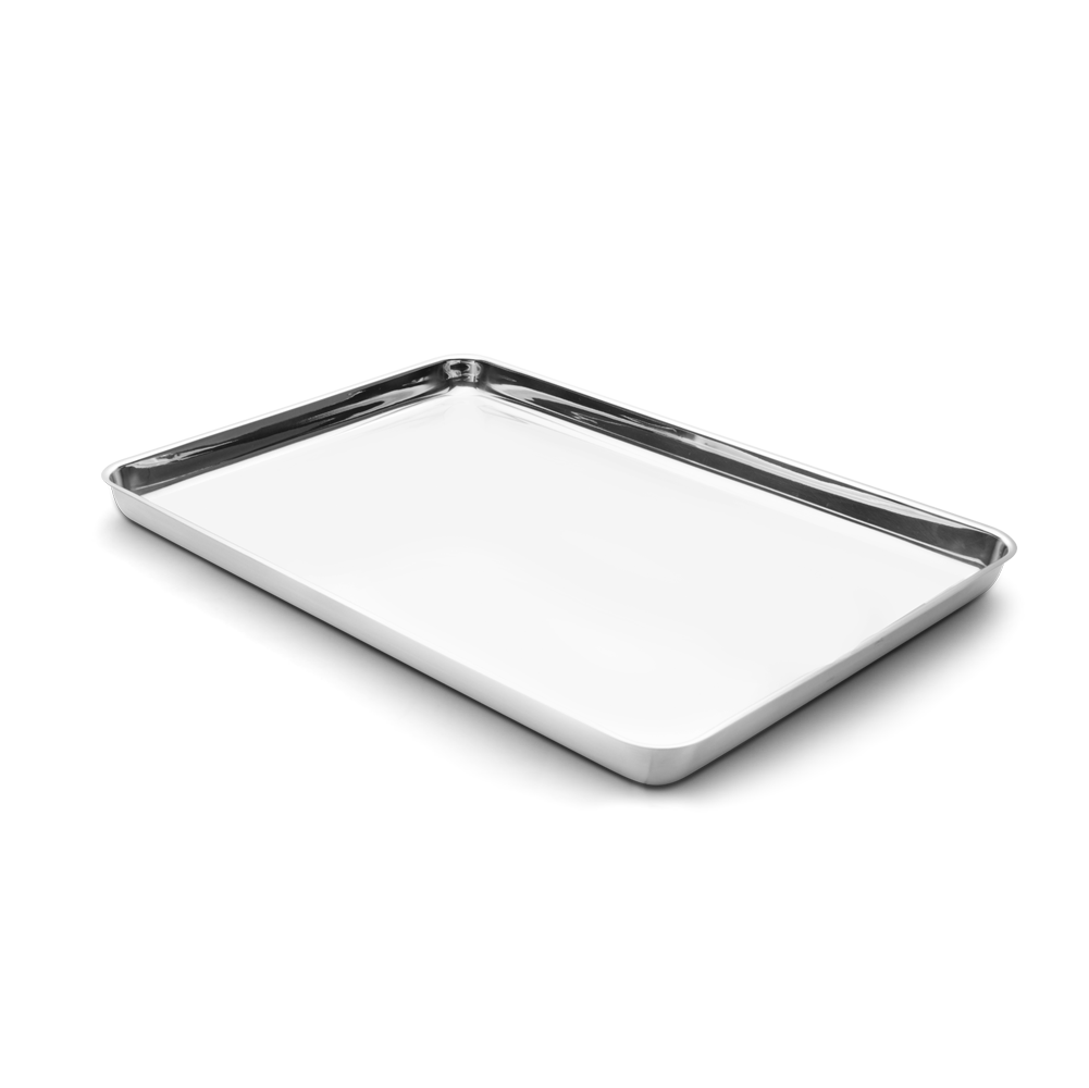 Vielseitige Servier- und Zubereitungsplatten Edelstahlschale