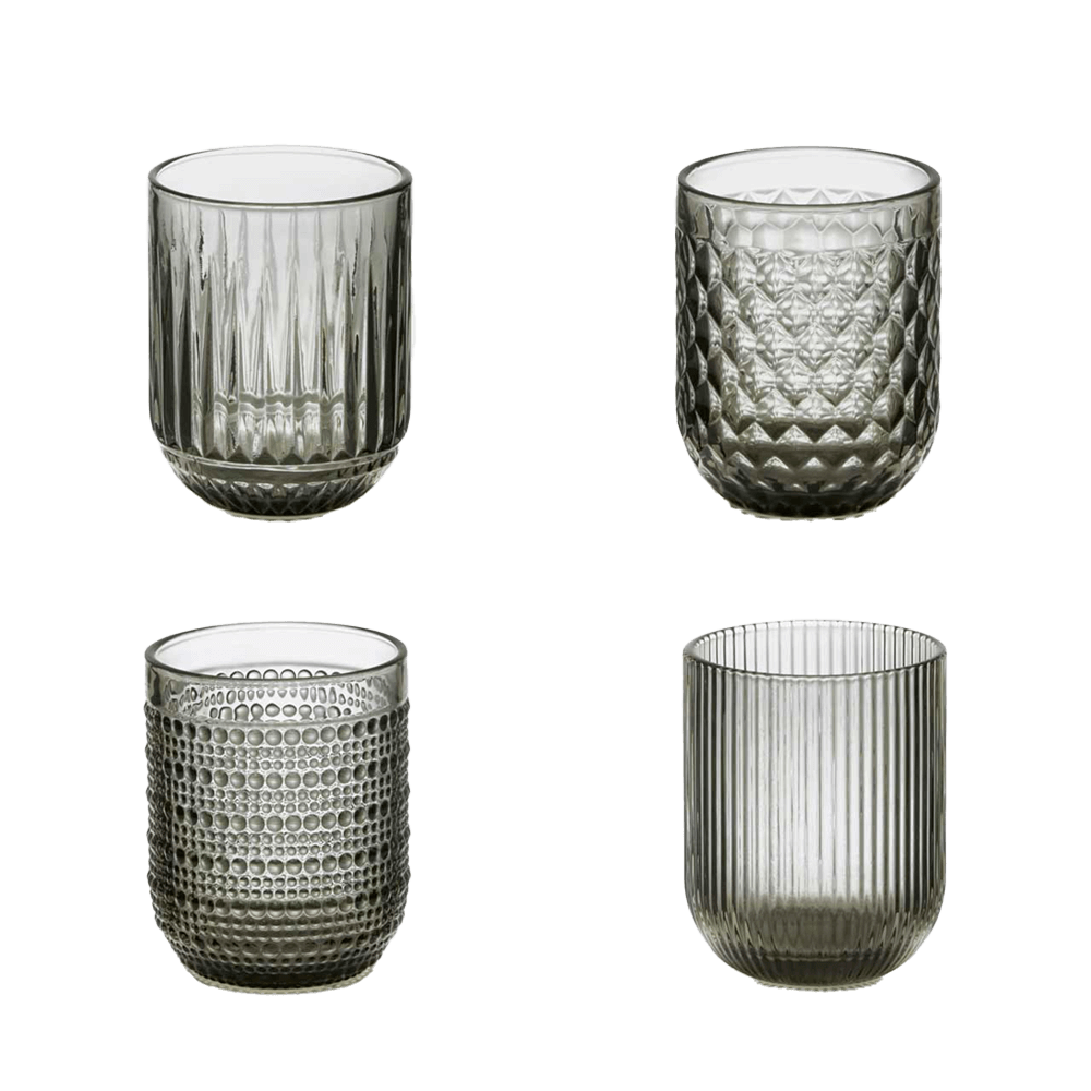 Trinkgläser "Lina", 4er Set grau Trinkgläser "Lina", 4er Set grau