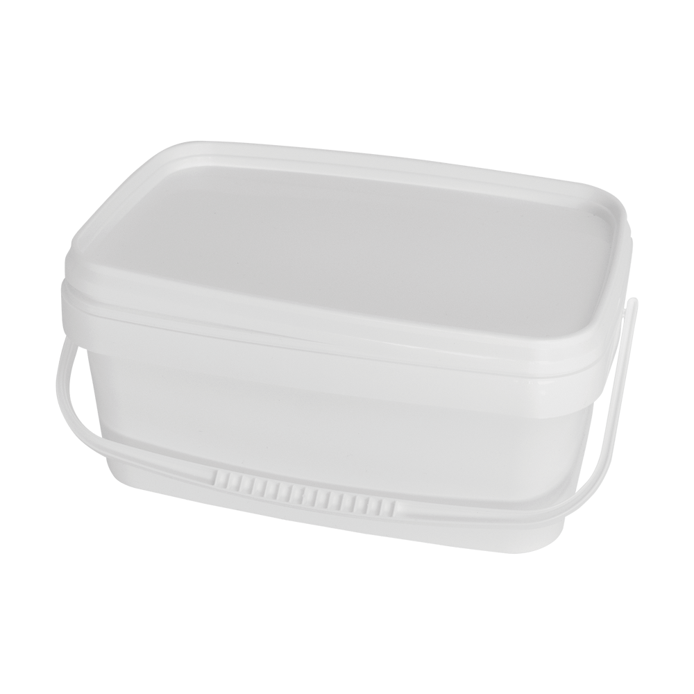 Perfekt zur Aufbewahrung von Mehl und anderen Lebensmitteln. Weiße Mehlbox mit Deckel