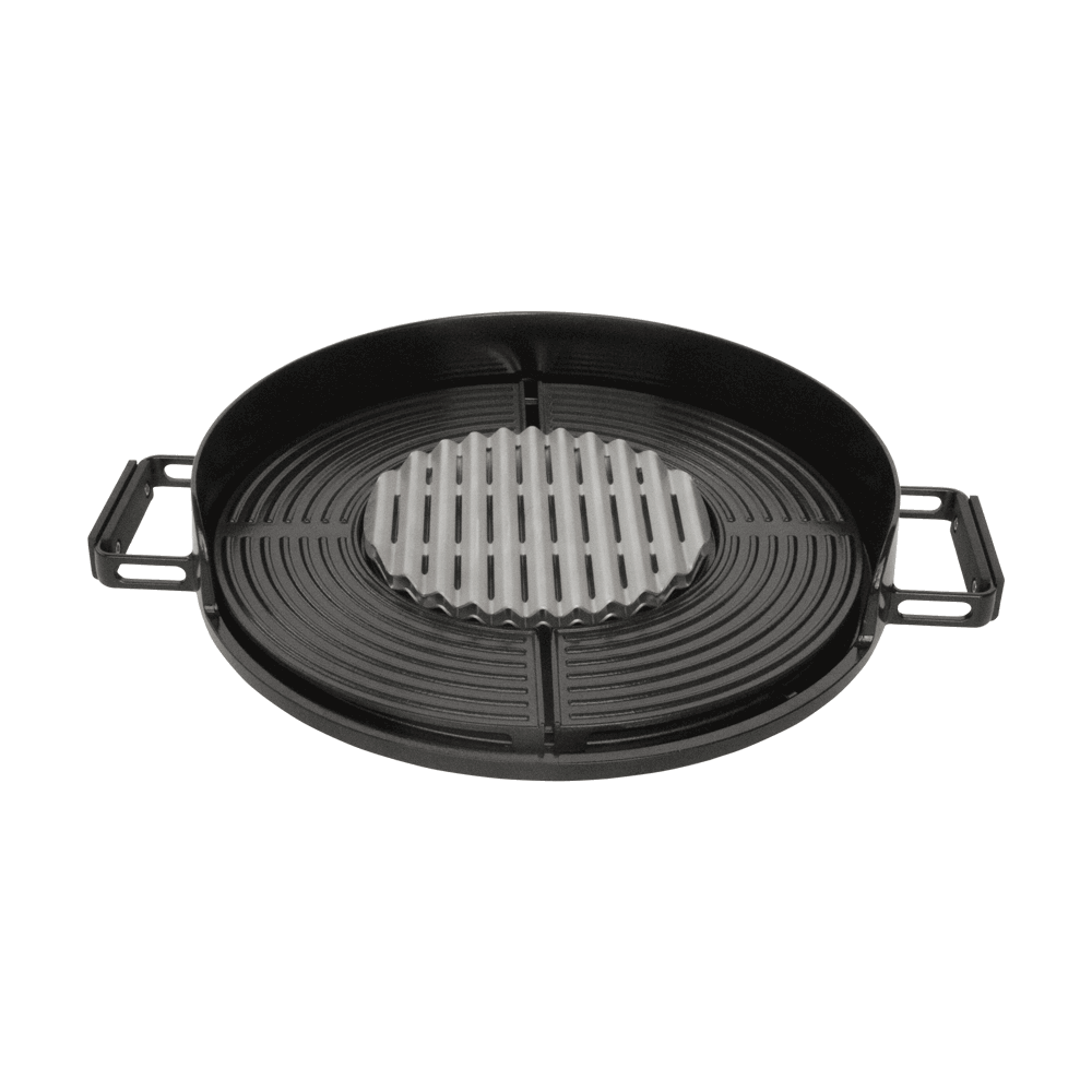 Grillaufsatz mit Grillrost ohne Hintergrund.