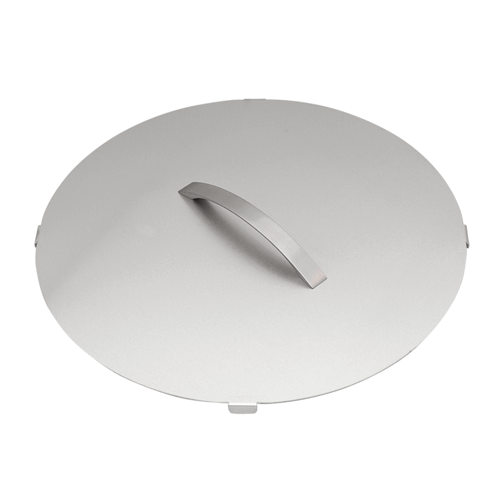 Die Abdeckung verschließt den Teigkessel der Teigknetmaschine Edelstahl Schüsselabdeckung mit Griff ohne Hintergrund