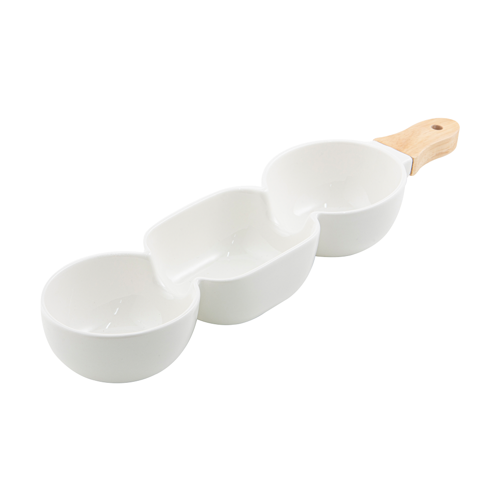 Servierstick 3-teilig - weiß Weißer Servierstick 3-teilig ohne Hintergrund.