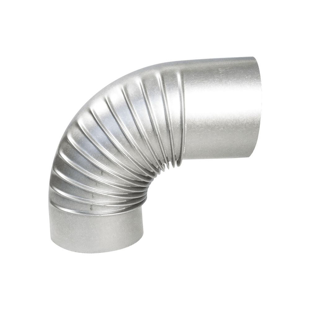 Rauchrohr Edelstahl Bogen 90° Rauchrohr aus Edelstahl, Bogen mit 90°
