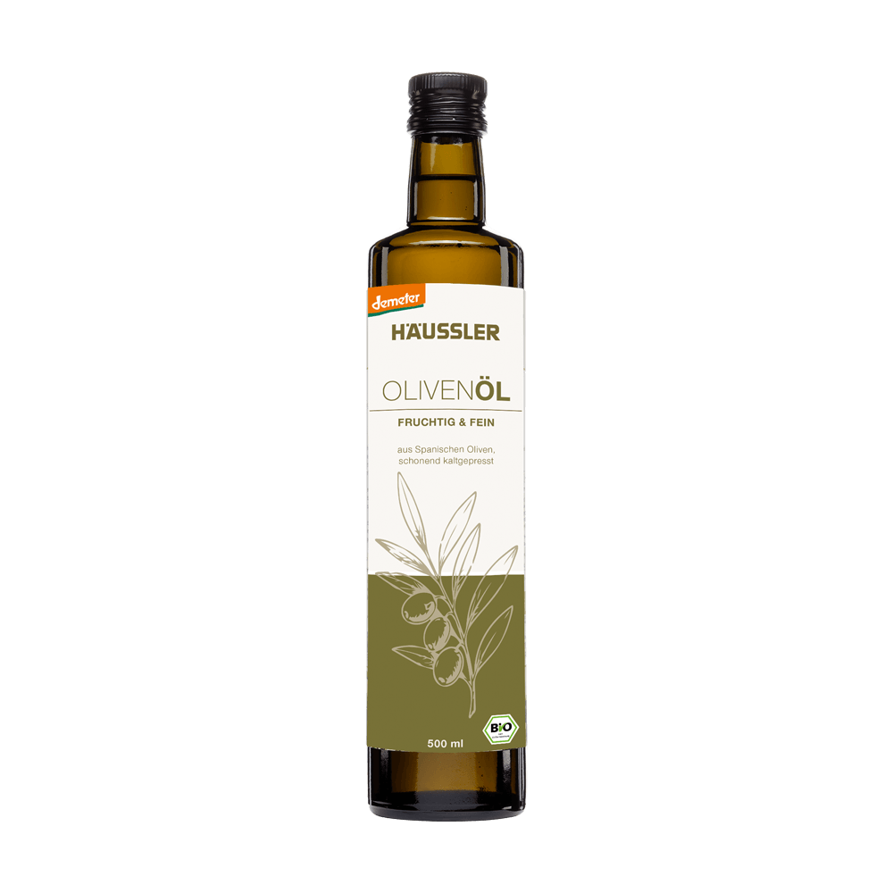 Olivenöl Flasche von vorne