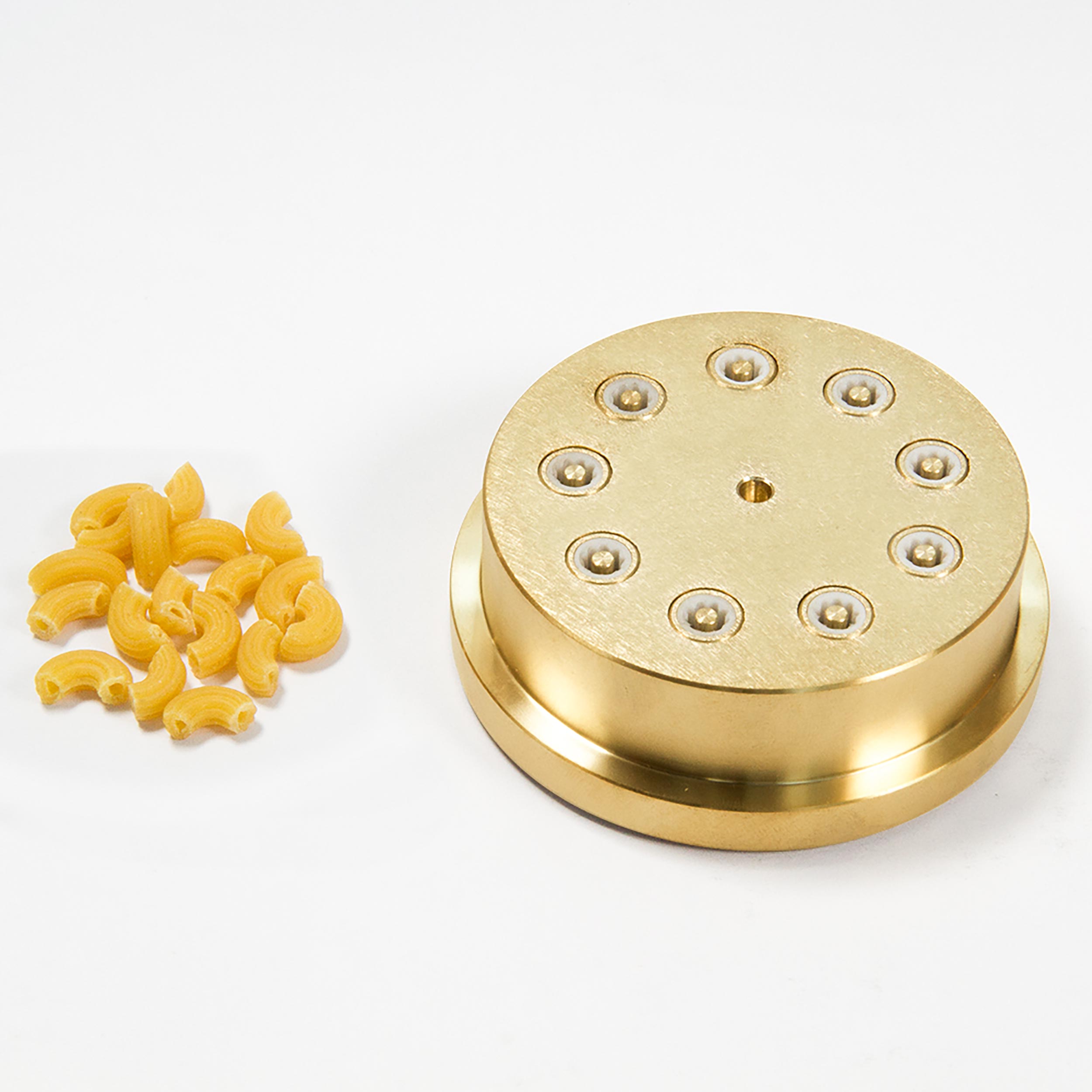 Matrize Nr. 35, Pasta 300 Matrize Gomiti für Pasta 300 mit Beispielnudeln