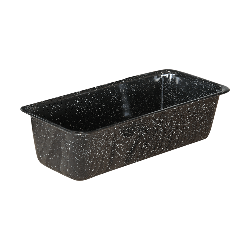 Gugelhupfform Eine schwarze, eckige Gugelhupfform ohne Hintergrund abgebildet.