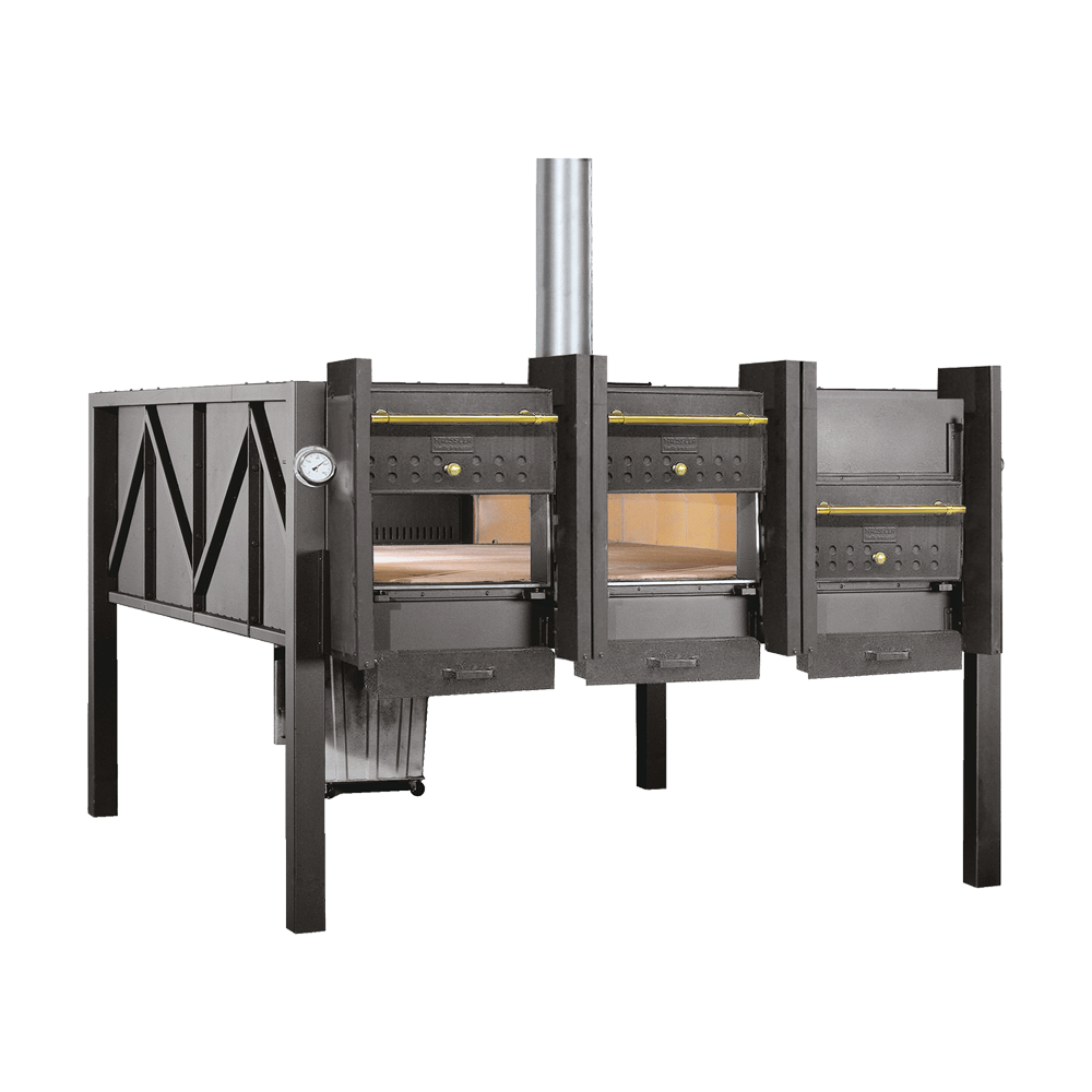 Holzbackofen HABO 500 mit 3 Türen und Füßen