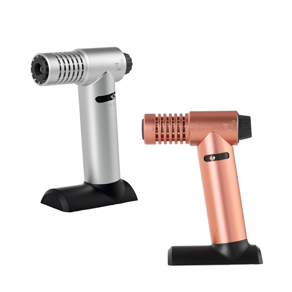 2 Flambierbrenner in unterschiedlichen Farben: 1 Mal silber, 1 mal Rose ohne Hintergrund abgebildet