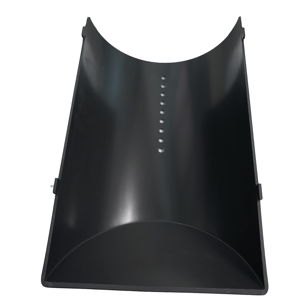 Schwarze Seitenwand Abdeckung als Ersatzteil zum Austausch an der Nudelmaschine Emma.