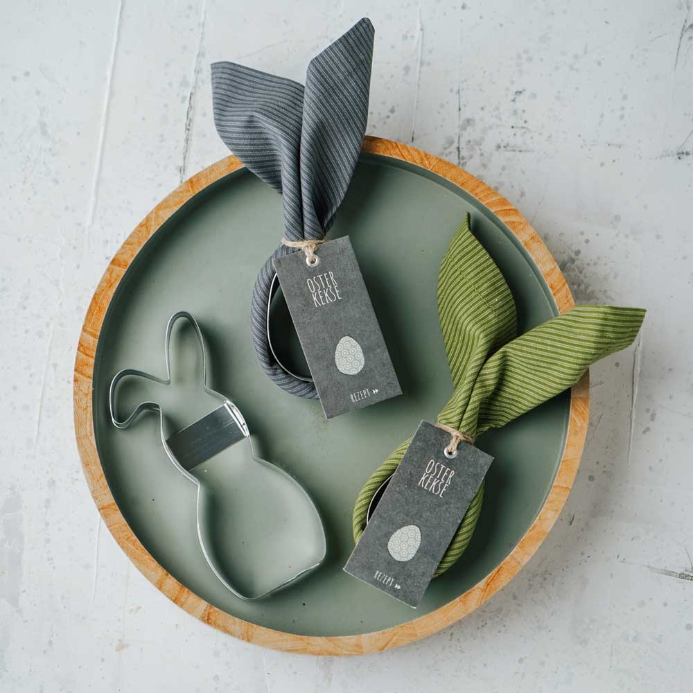 Ostergeschenk für alle Koch- und Backliebhaber Brotkorbtuch in Hasenform