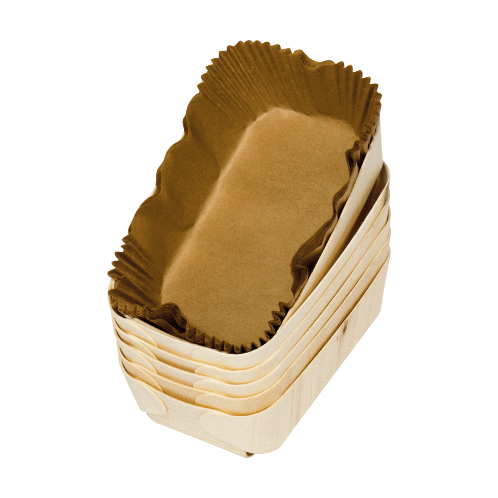 Holzbackform aus Pappelholz Holzbrotformen mit Einleger ohne Hintergrund