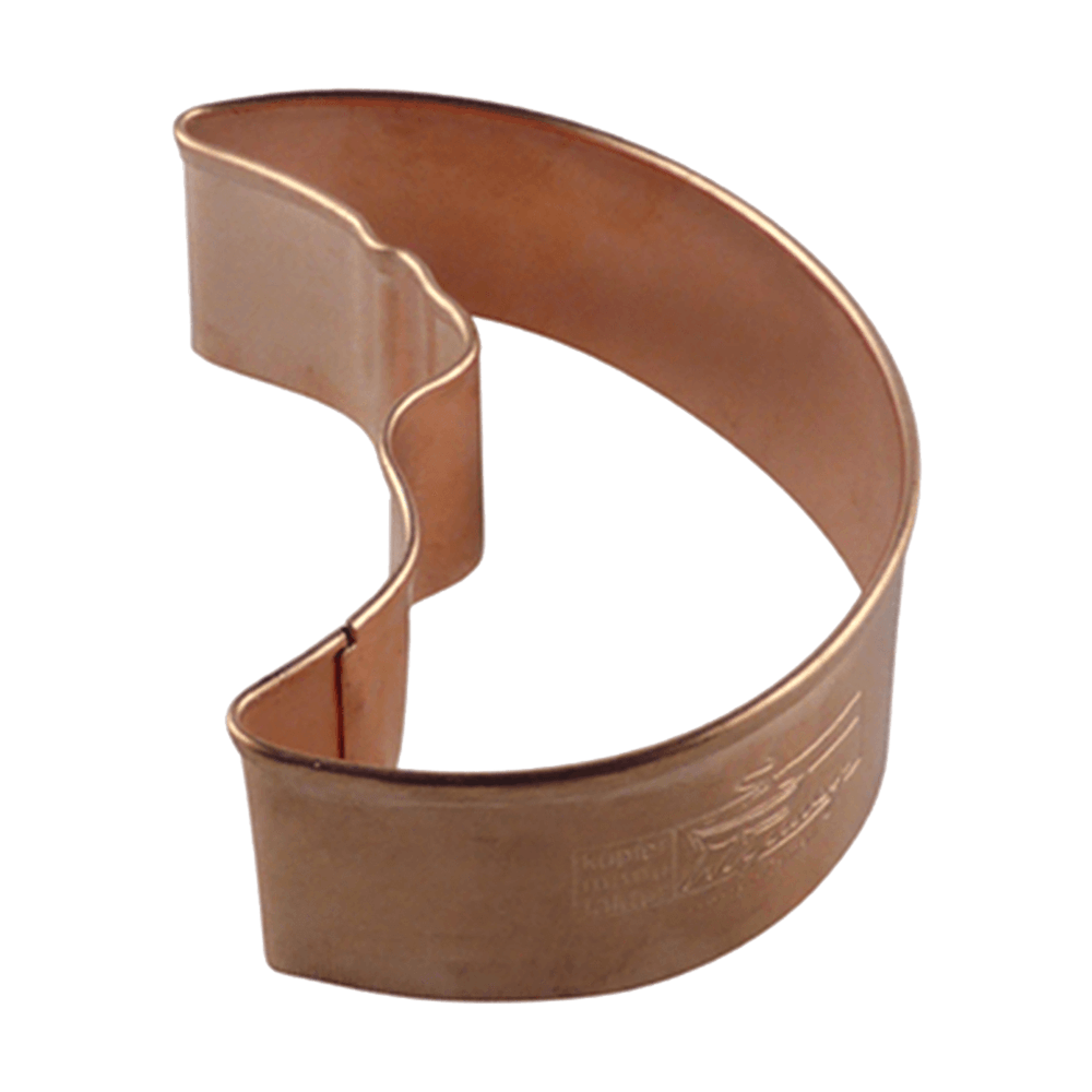 Kupfer-Ausstecher in Mondform ohne Hintergrund.