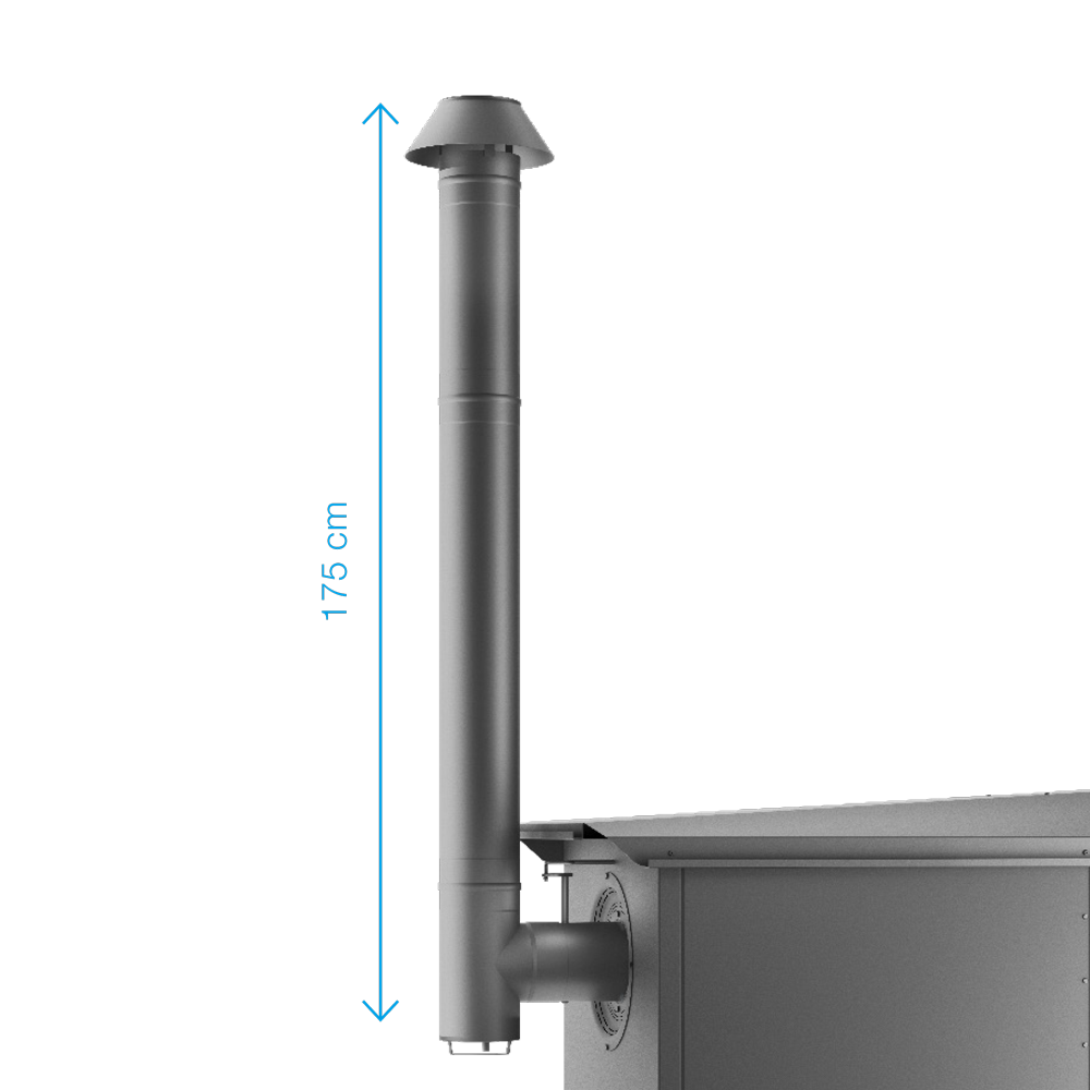 Rauchrohr Schwarz für HABO Gusto Rauchrohr Schwarz für HABO Gusto