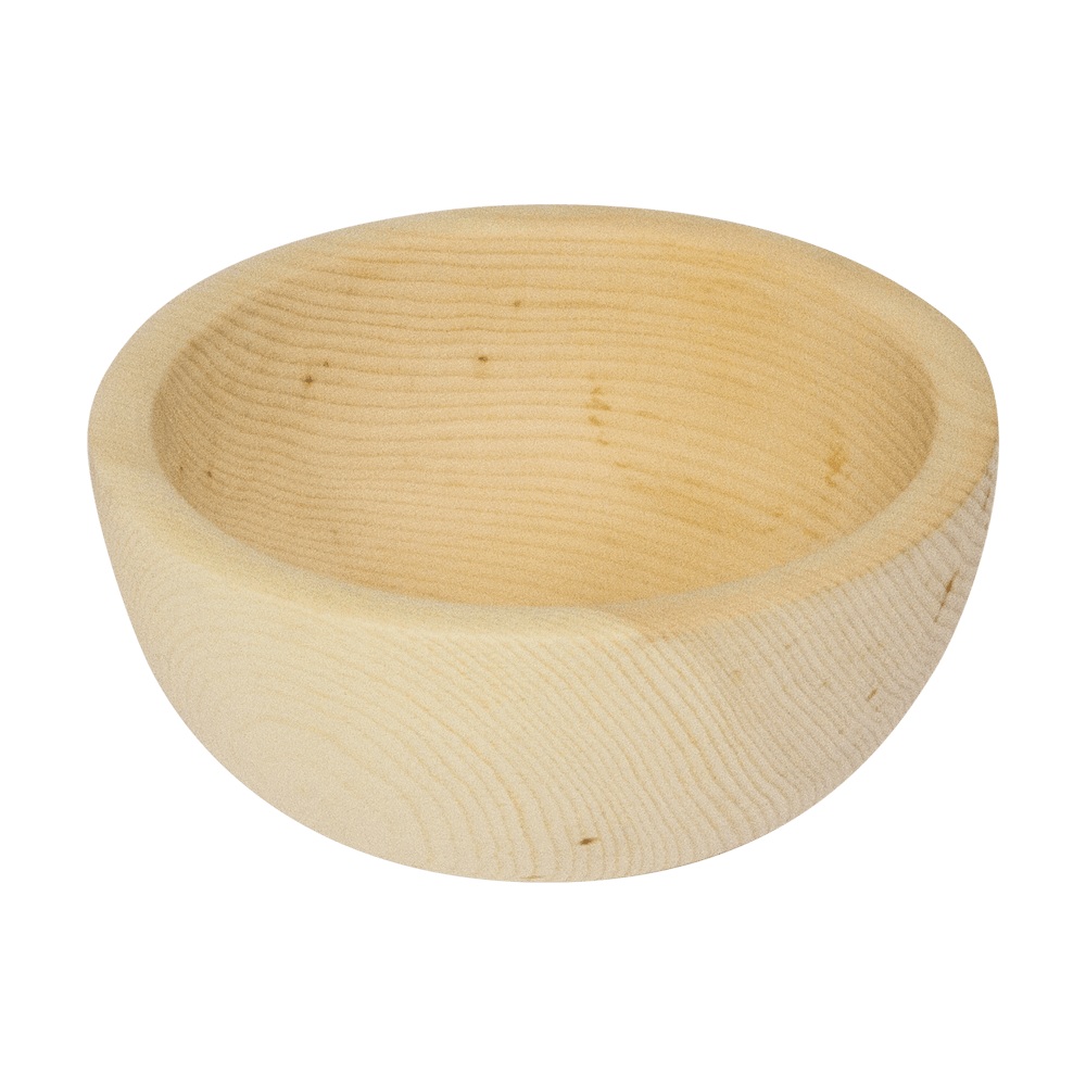 Holzschüssel aus Zirbelkiefer ohneHintergrund
