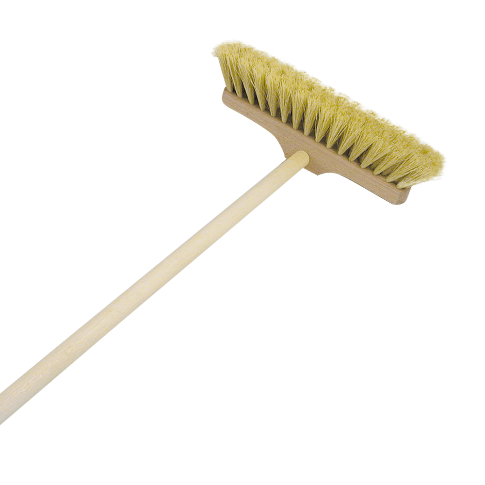 BAckofenbesen 30 cm breit, Stiel 140 cm Backofenbesen mit Naturborsten und einer Breite von 30 Zentimeter und einer Stiellänge von 140 Zentimeter ohne Hintergrund abgebildet