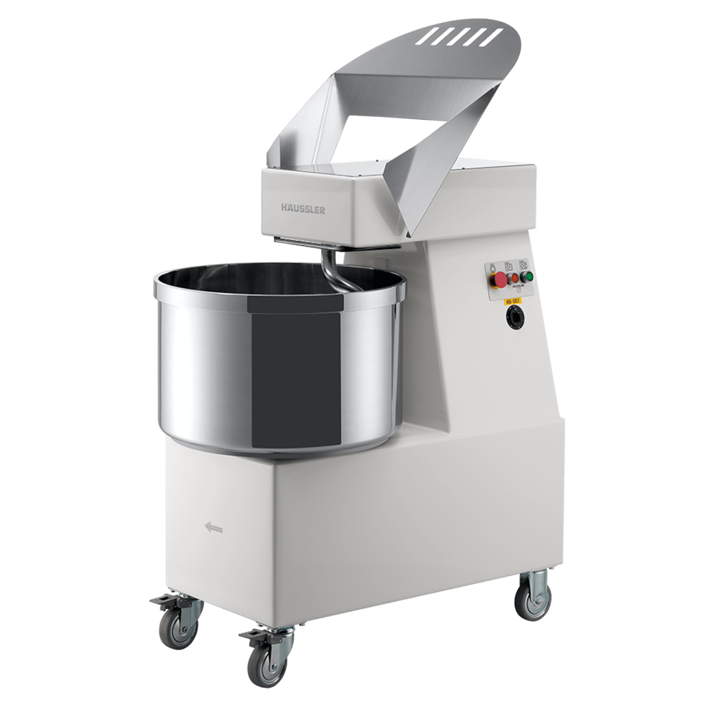 Teigknetmaschine SP50 weiß Teigknetmaschine SP50, Farbe weiß mit Teigkessel und Rädersatz