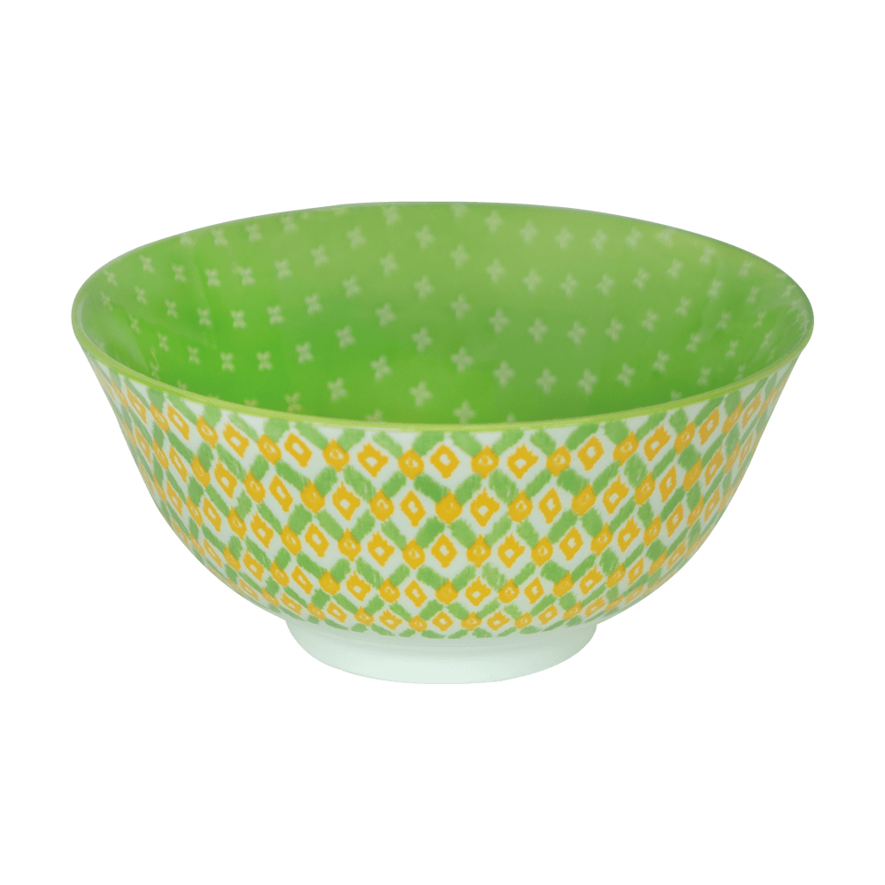 Eine gelb, grüne Bowl ohne Hintergrund