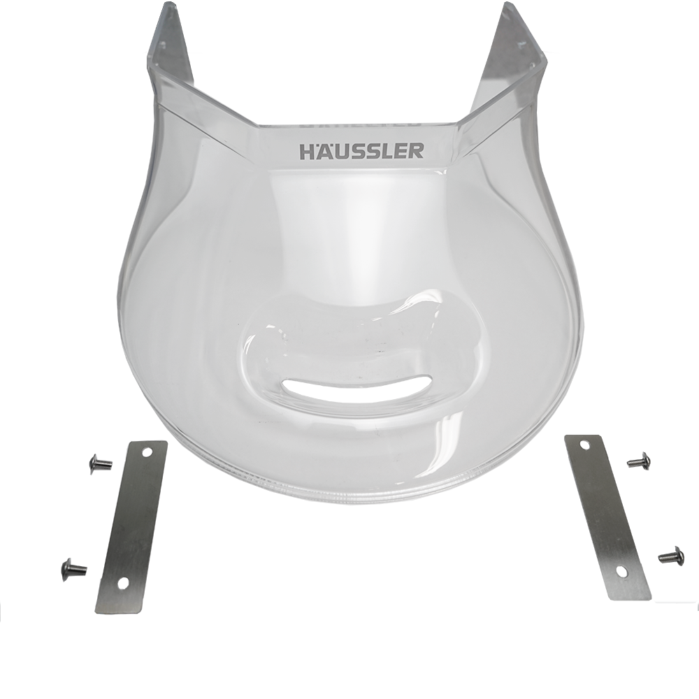 Schüsselabdeckung Alpha Durchsichtige Schüsselabdeckung sowie Befestigungsplattung mit Schrauben für die Teigknetmaschine Alpha.