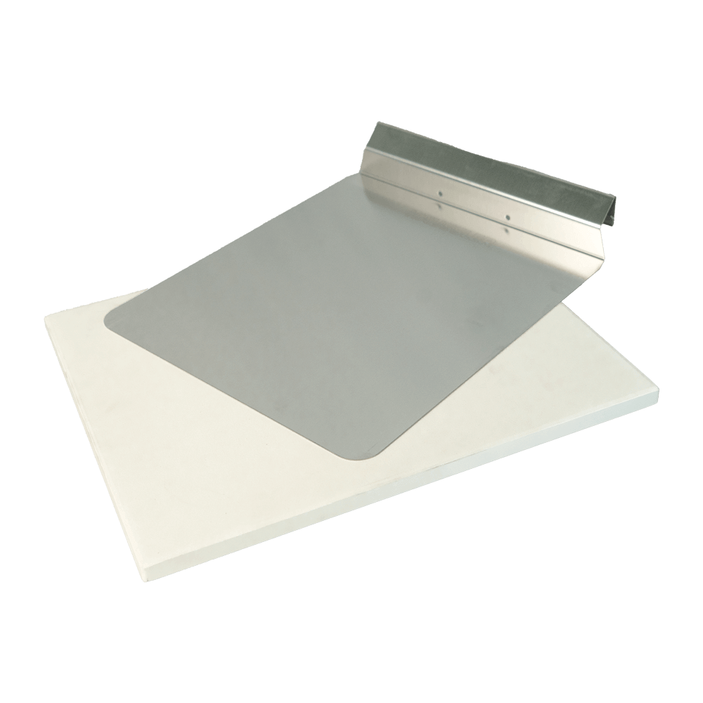 Pizzastein mit Backschieber Pizzastein, Farbe Weiß mit Backschieber ohne Stil