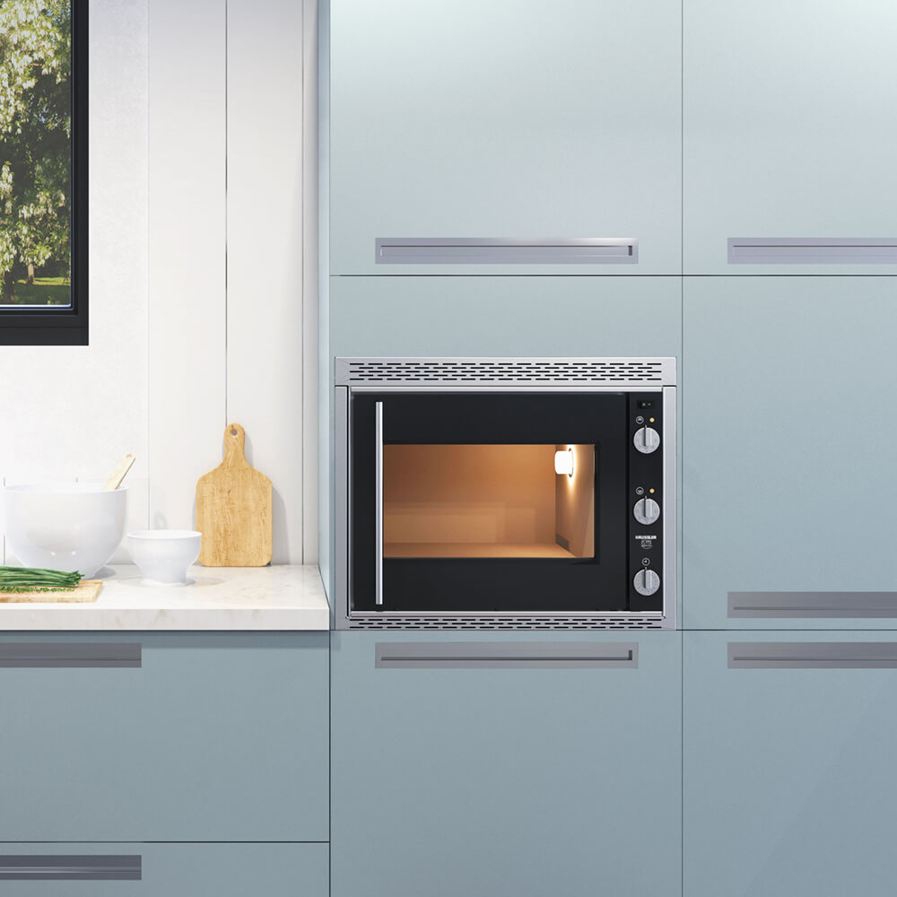 Ermöglicht den Einbau des Mono Elektro-Steinbackofen in der Küche eingebaut