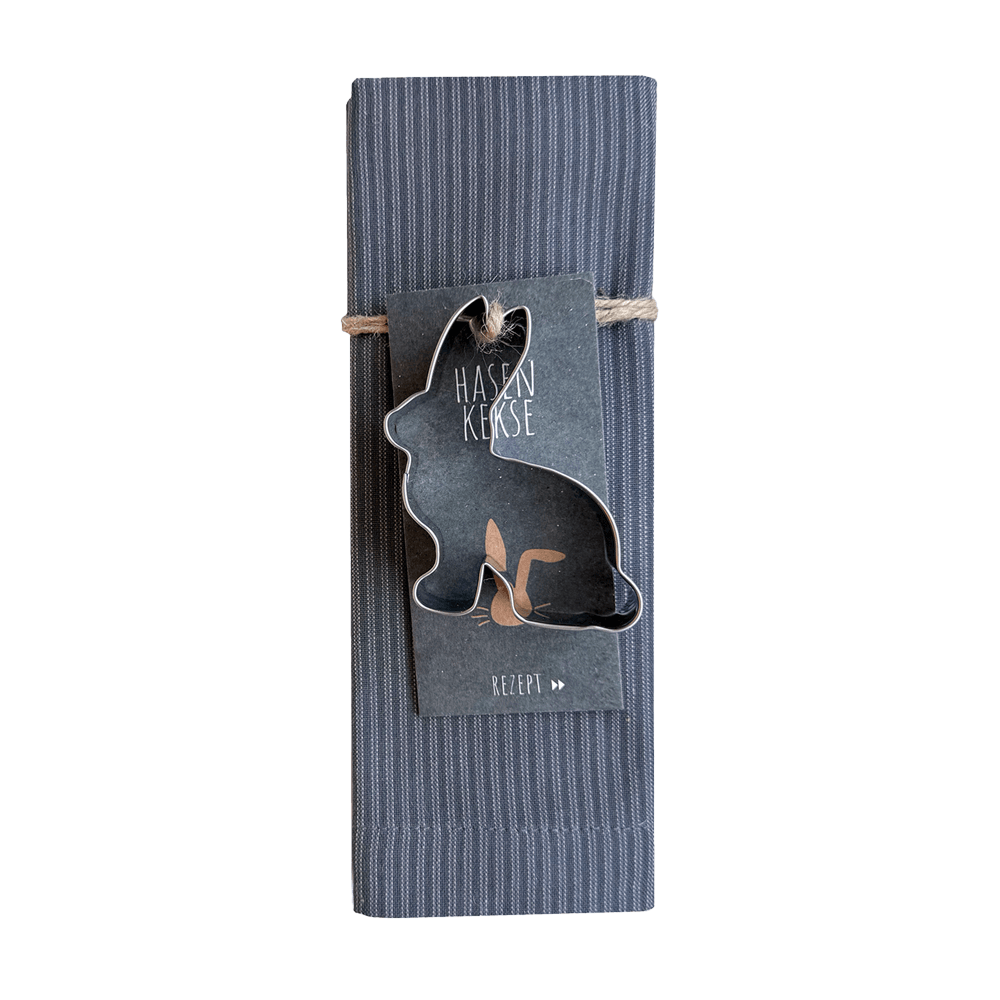 Ostergeschenk für alle Koch- und Backliebhaber Geschirrtuchgeschnenk mit Ausstecher