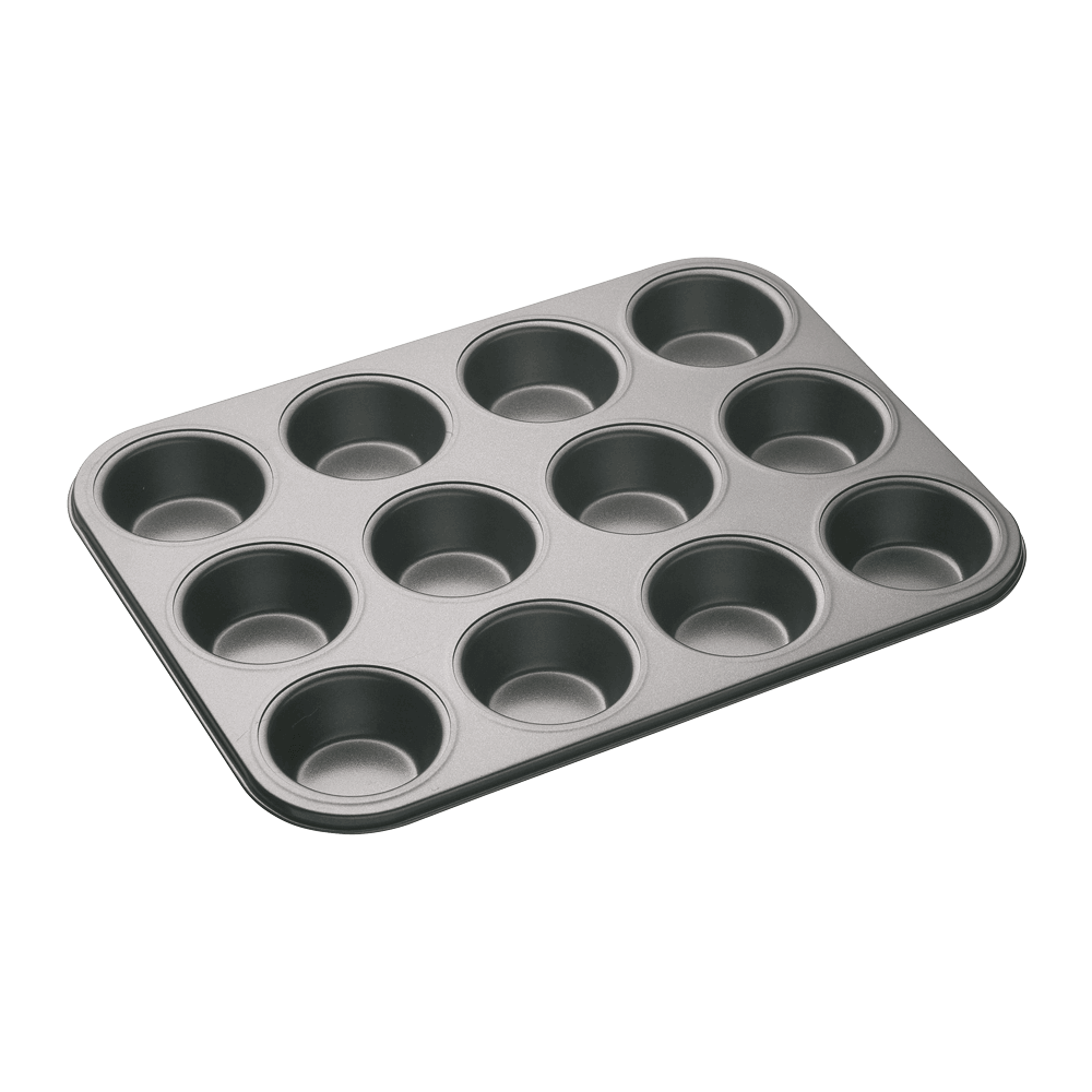 Muffinbackform mit 12 Mulden für Muffins.