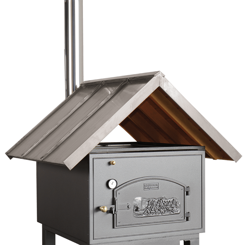Satteldach Zink Satteldach Zink montiert auf einem Holzbackofen