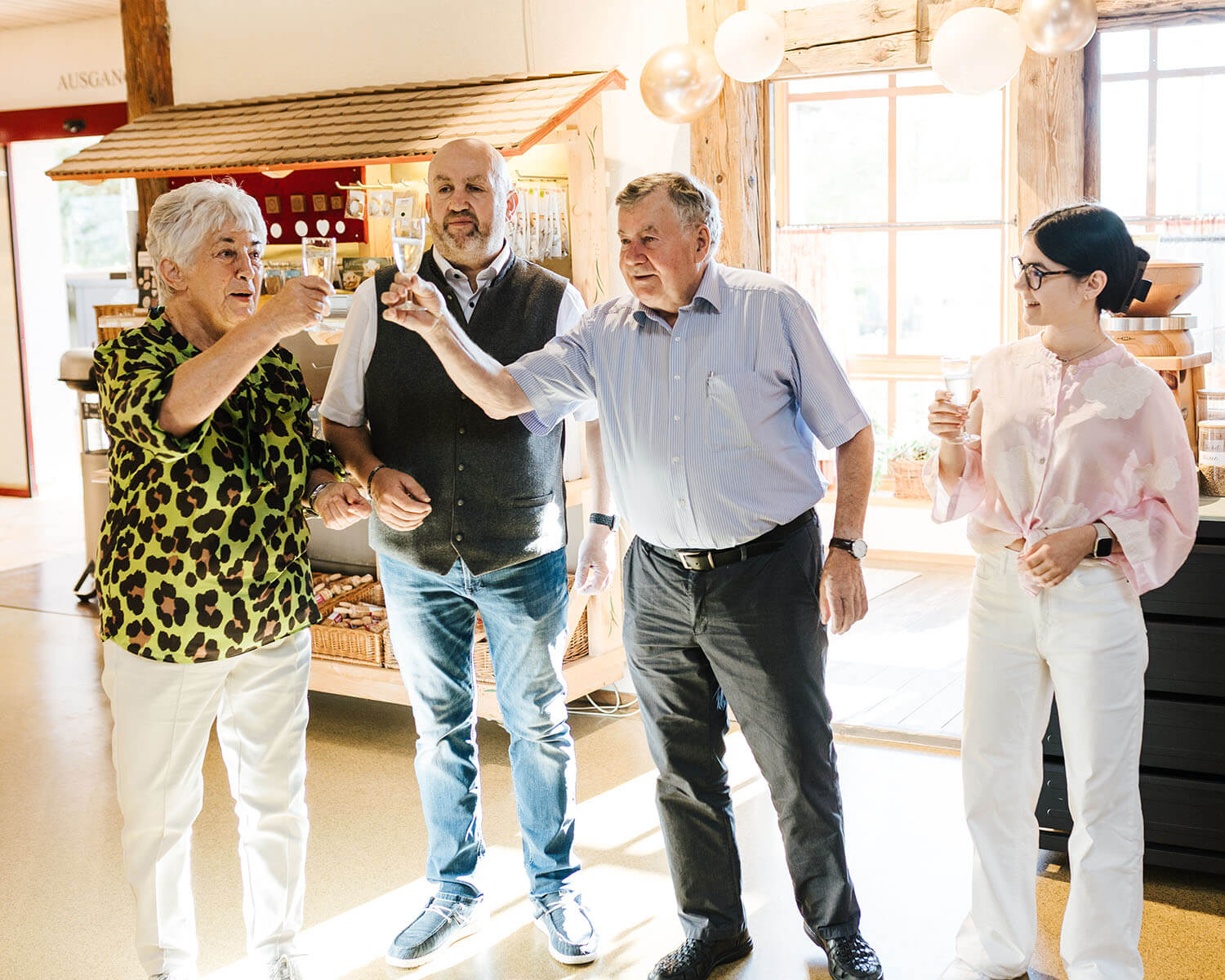Familie Häussler beim Feiern