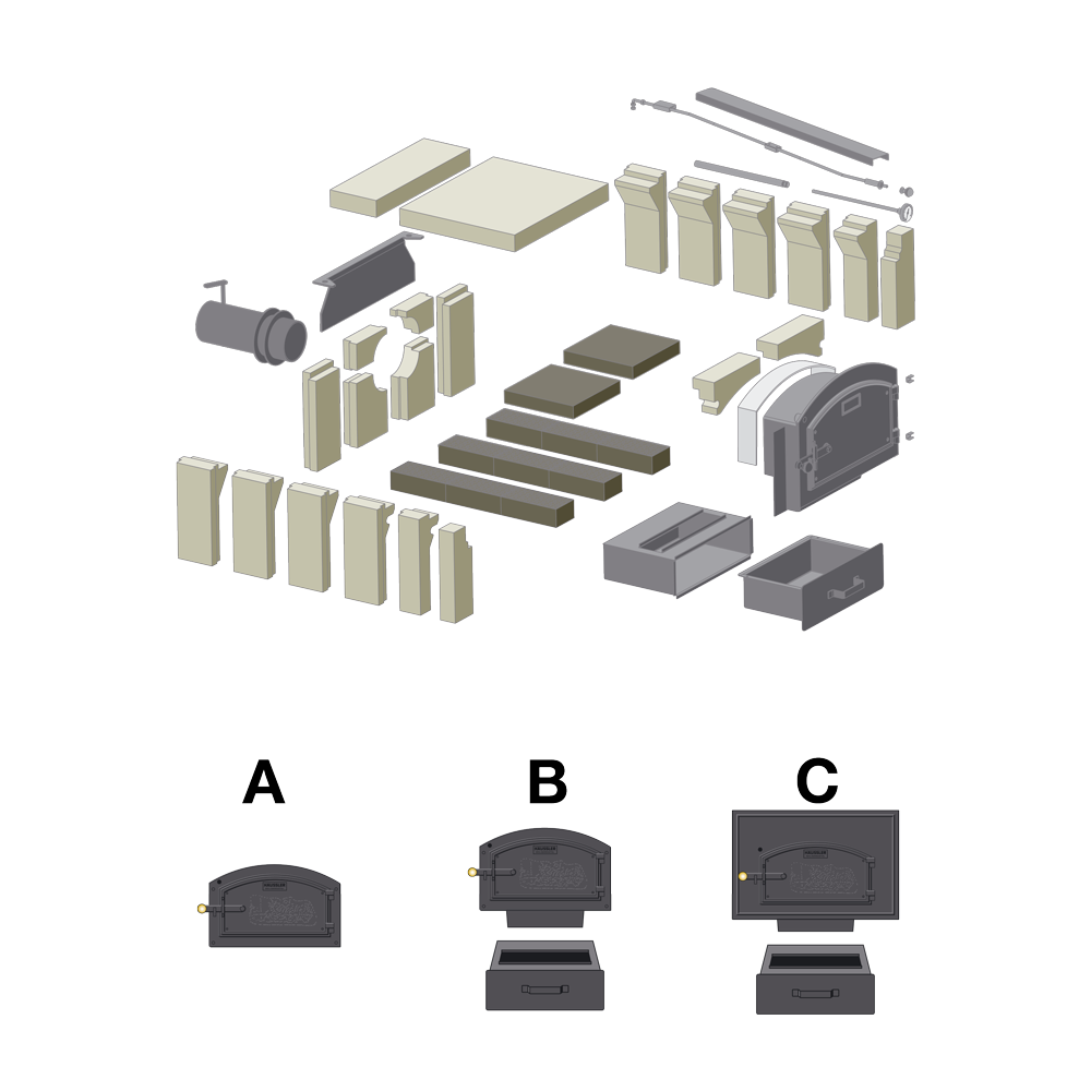 Holzbackofen Bausatz HABO 4/6 B Holzbackofen Bausatz HABO 4/6 B