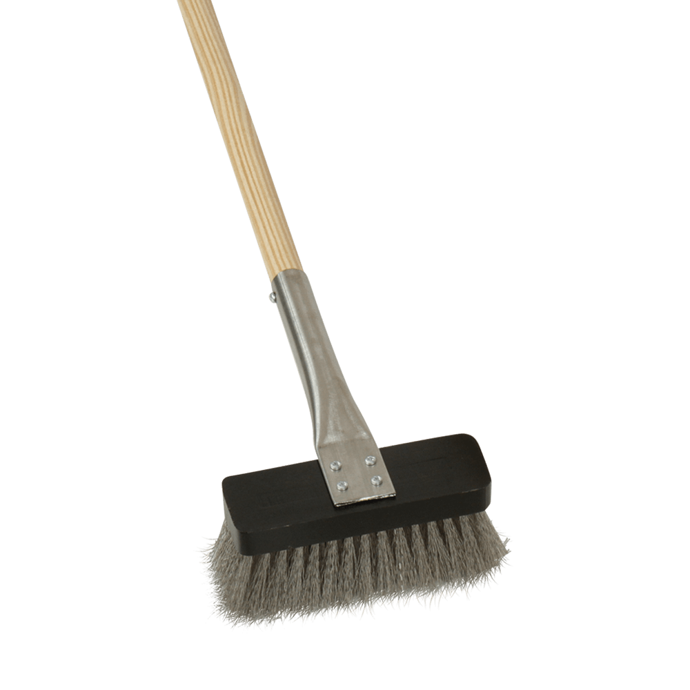 Reinigungsbesen 16 cm, Stiel 150 lang Reinigungsbesen mit Edelstahlborsten mit einer breite von 16 Zentimeter und einer Stiellänge von 150 Zentimeter ohne Hintergrund abgebildet